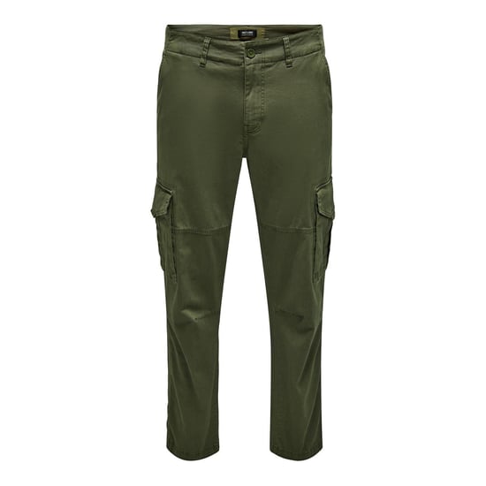 Men's Only and Sons Dean Regular Fit Cargo Pants in Olive Night - Image 6