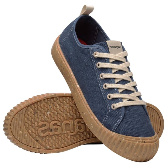 Men's Havaianas Tns Canvas Low Top Sneakers in Navy Blue - Image 3