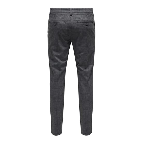 Men's Only Plaid Slim Five Pocket Chinos in Demitasse - Image 5
