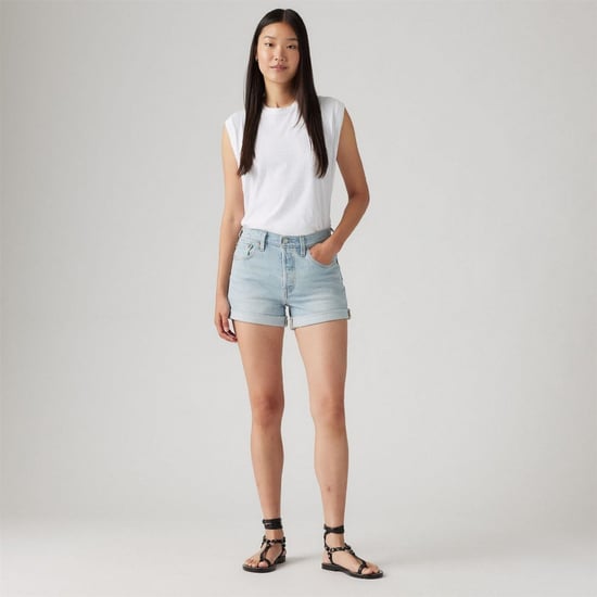 Women's Levis 501 Rolld Shorts in Chameleon Copy - Image 3