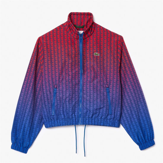 Women's Lacoste Blouson in Red/Cobalt - Image 1
