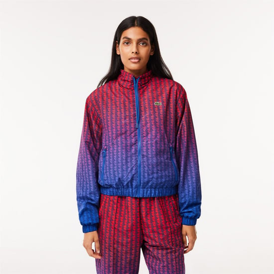 Women's Lacoste Blouson in Red/Cobalt - Image 2