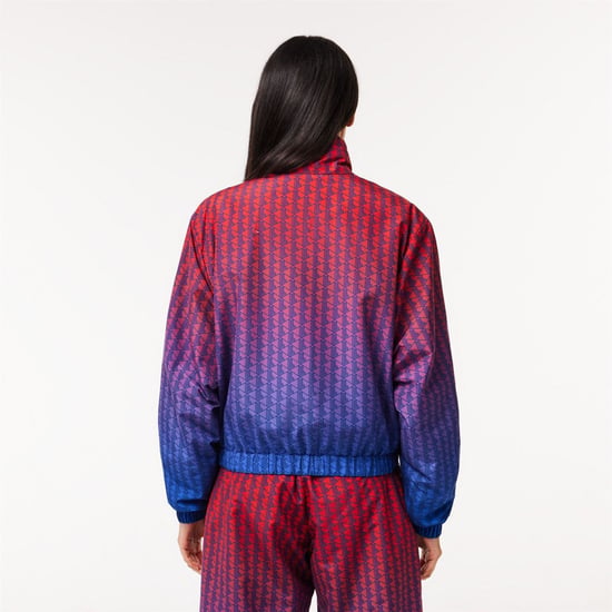 Women's Lacoste Blouson in Red/Cobalt - Image 4