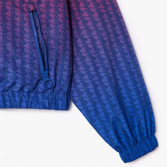 Women's Lacoste Blouson in Red/Cobalt - Image 6