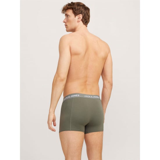 Men's Jack and Jones Solid Trunks 3 in Agave Green - Image 4