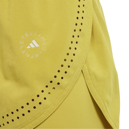 Women's adidas 2 in 1 Fitness Road Shorts with Elasticated Waistband in Green - Image 5