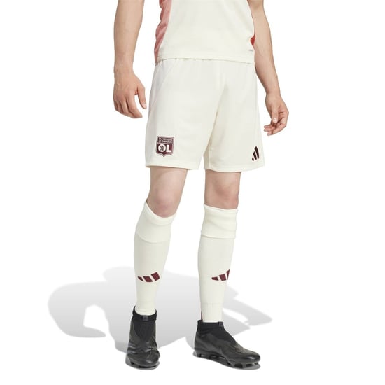 Men's adidas Olympique Lyon Third Shorts 2025 2026 Adults in Ivory/Ivory - Image 2