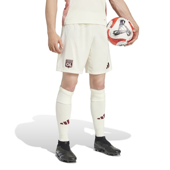 Men's adidas Olympique Lyon Third Shorts 2025 2026 Adults in Ivory/Ivory - Image 4