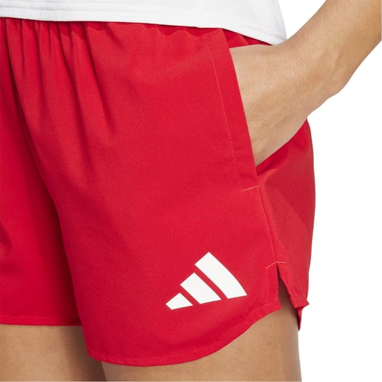 Women's adidas NOC Poland Running Road Shorts in Better Scarlet - Image 5