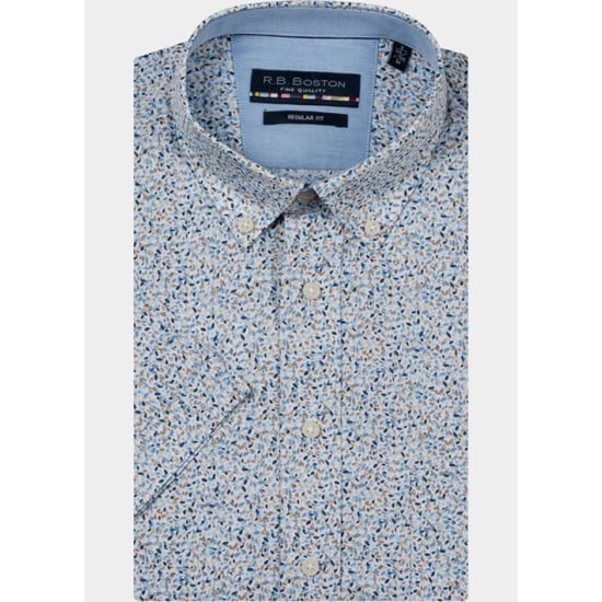 R.B. Boston Overhemd korte mouw heren marshall ss button down 616670/604 - Image 1