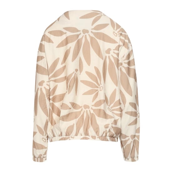 Smashed Lemon Bomberjack met abstracte bloemprint beige/wit | - Image 3