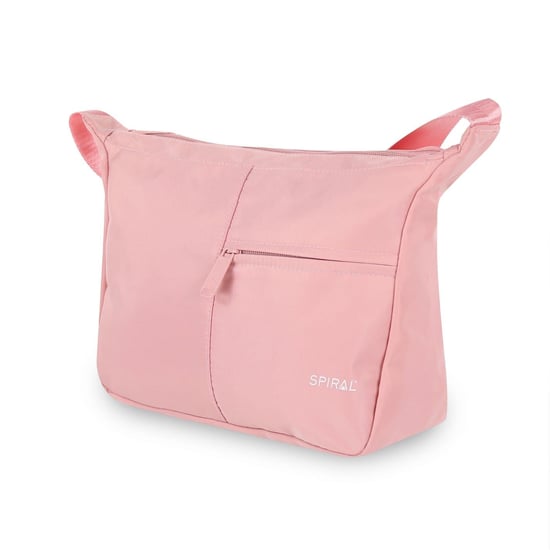 Accessories Spiral Cali Cross Body Bag with Yellow Orange Hardware in Pink - Image 4