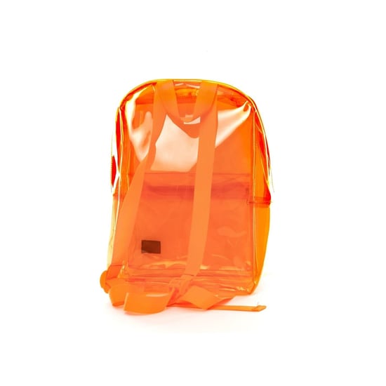 Accessories Spiral Mini Rectangle Shape Backpack with Logo Patch in Orange - Image 2