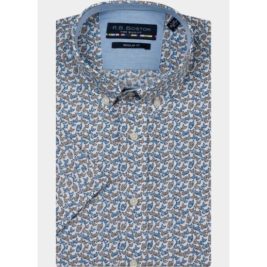 R.B. Boston Overhemd korte mouw heren marshall ss button down 616670/617 - Image 2