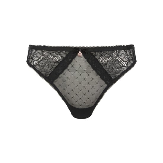 Women's Ted Baker Etta Floral Patterned Thong in Jet Black - Image 1