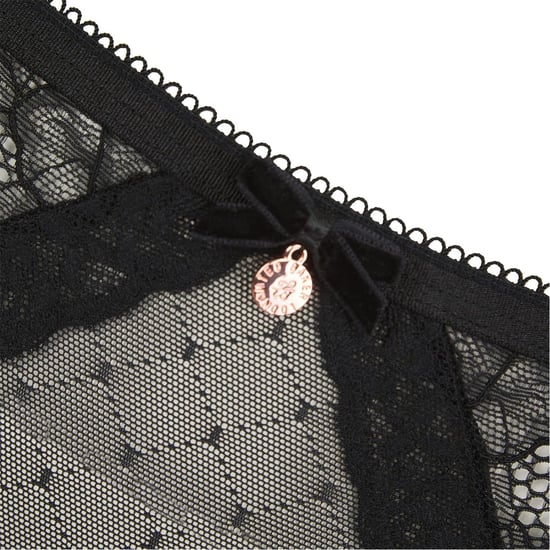 Women's Ted Baker Etta Floral Patterned Thong in Jet Black - Image 2