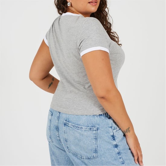 Women's Brave Soul Ps Ss Tee in Grey/White - Image 2