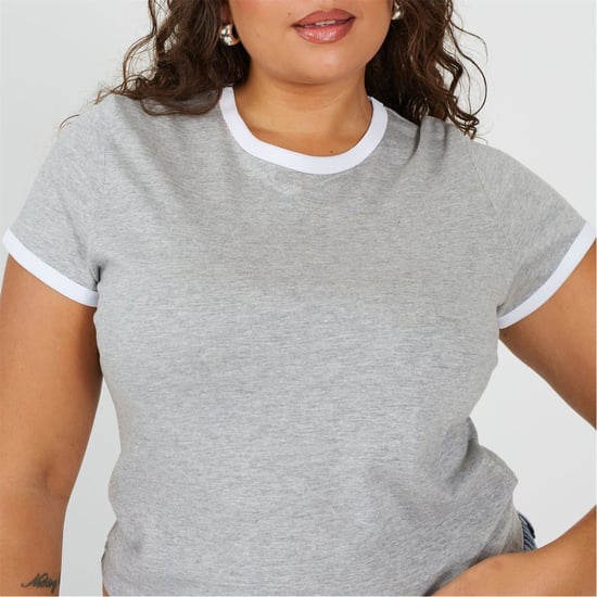 Women's Brave Soul Ps Ss Tee in Grey/White - Image 3