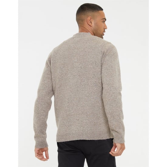 Men's Threadbare Dutch Cardigan in Taupe Marl - Image 3