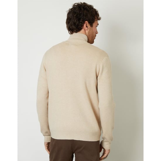 Men's Threadbare Wynnstay Zp Cardi in Oatmilk - Image 3