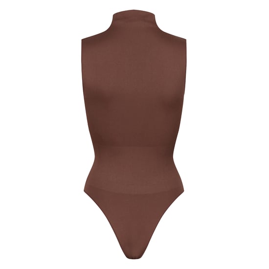 Ladies Essentials Sleeveless Turtleneck Bodysuit Sculpting Recycled Stretch Fit - Image 2