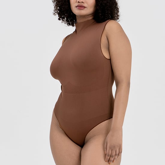 Ladies Essentials Sleeveless Turtleneck Bodysuit Sculpting Recycled Stretch Fit - Image 3