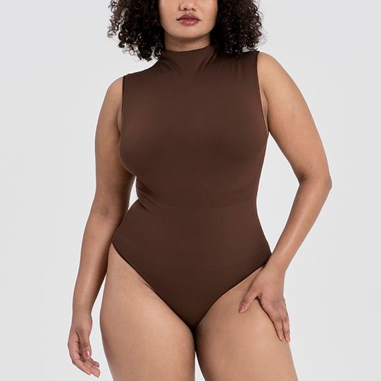 Ladies Essentials Sleeveless Turtleneck Bodysuit Sculpting Recycled Stretch Fit - Image 4