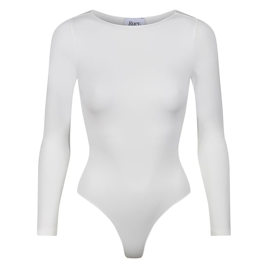 Ladies Essentials Long Sleeve Bodysuit Sculpting Recycled Stretch Fit - Image 1