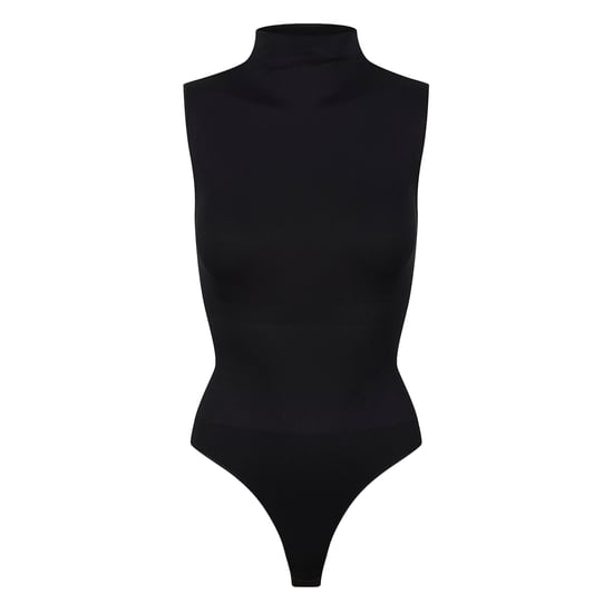 Ladies Essentials Sleeveless Turtleneck Bodysuit Sculpting Recycled Stretch Fit - Image 1