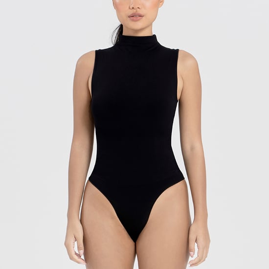Ladies Essentials Sleeveless Turtleneck Bodysuit Sculpting Recycled Stretch Fit - Image 4