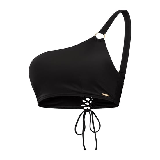 Women's Speedo Asymmetric Tie Front Bikini Set in Black - Image 2