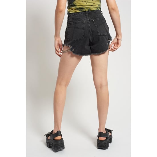 Women's The Ragged Priest Rag Thorn Shorts in Charcoal - Image 2