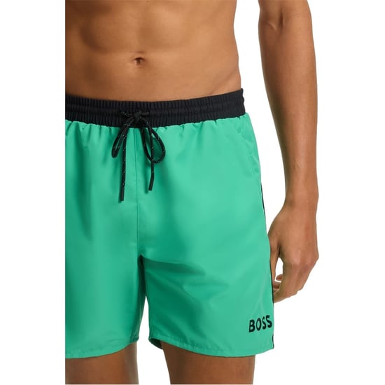 Men's Boss Starfish Breathable Mesh Swim Shorts in Bright Green - Image 4