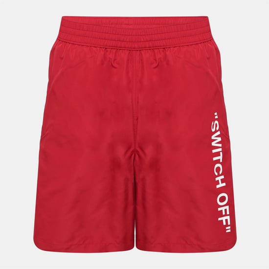 Men's Off White Off Off Swimsh in Red - White - Image 1