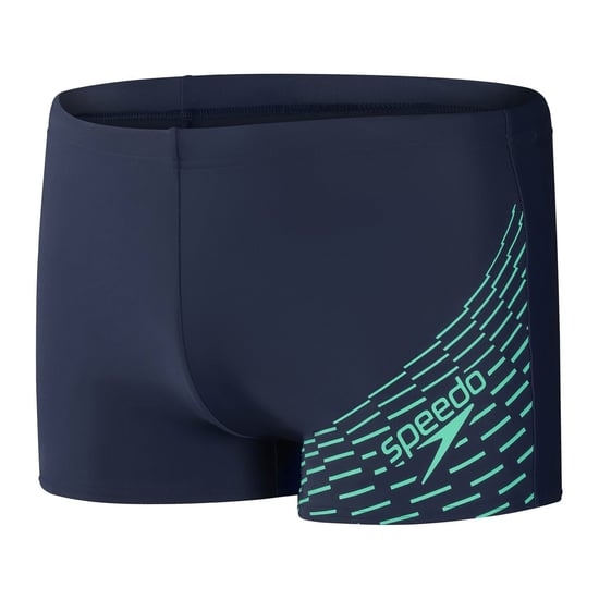 Men's Speedo Medley Logo Stripe Aqua Short in Navy/Green - Image 1