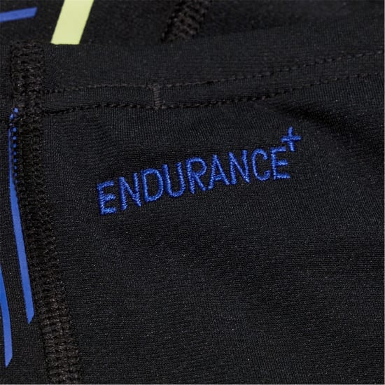 Men's Speedo Tech Stripe Patterned Jammer Short in Black/Blue - Image 2