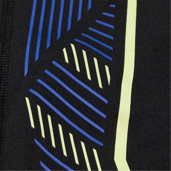Men's Speedo Tech Stripe Patterned Jammer Short in Black/Blue - Image 3