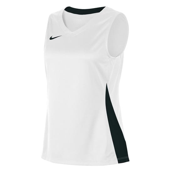 Women's Nike V-Neck Sleeveless Athletic Jersey in White/Black - Image 1