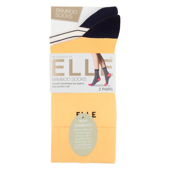 2-pack Dames Gestreepte en Effen Bamboosokken - Zacht Ademend Dagelijks Comfort - Image 2