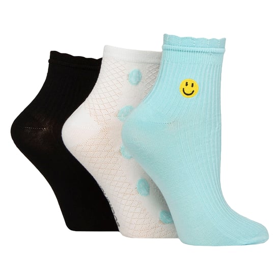 3-Pack Dames Geribbelde Enkelkousen met Rimpelrand - Zachte Stijlvolle Dagelijkse Pasvorm - Image 1
