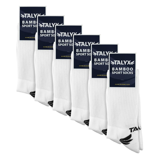 6-pack herrsockar i bambu | Förstärkta häl- och tådelar, ventilerande strumpor - Image 2