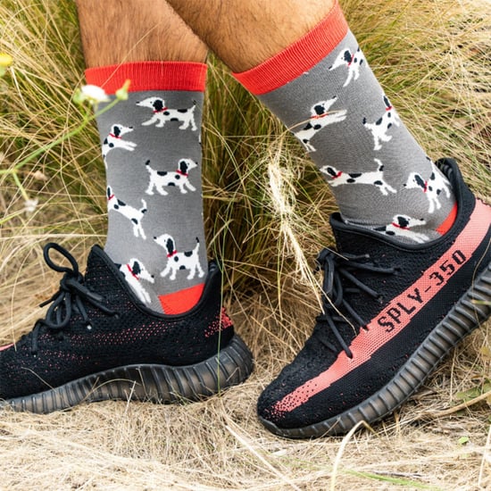 1 Pack Mens Novelty Dog Patterned Bamboo Socks - Image 3