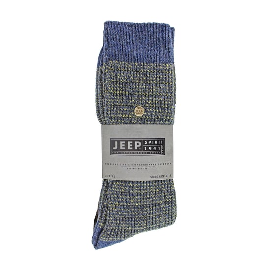 2 Pack Men's Casual Ribbed Cotton Dress Socks | Midweight Square Knit Socks - Image 2