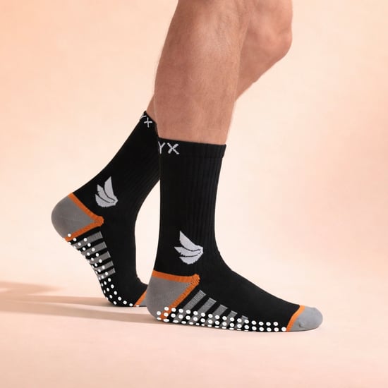 Herrkompressionssportstrumpor med grip - Förstärkt häl och tå, halkfria strumpor - Image 5