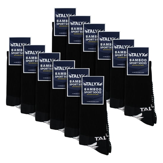 12-pack Herrunderklädesstrumpor i bambu | Förstärkt häl och tå, mjuka halkfria strumpor - Image 2