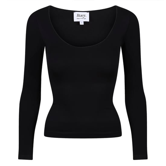 Dames Essentials Langarmtop Vormgevend Gerecycled Stretch Everyday Fit - Image 1