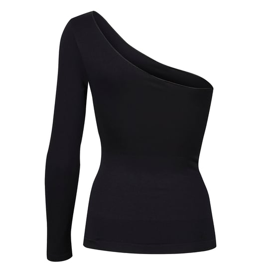 Dames Essentiële One Shoulder Top Sculpting Smoothing Stretch Fit - Image 2