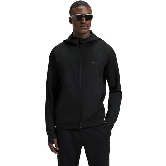 Men's Boss Sicon Active Moisture Managing Hoodie in Black 001 - Image 2