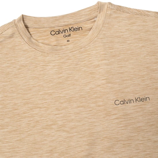 Men's Calvin Klein Golf G Ph Stripe T in Khaki - Image 3