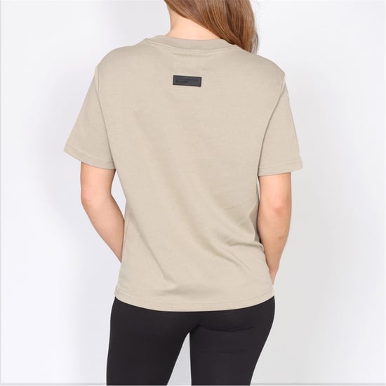 Women's Blank Essentials Oversize Fit Crew Neck Ribbed Collar Boyfriend T-Shirt in Eucalyptus - Image 4